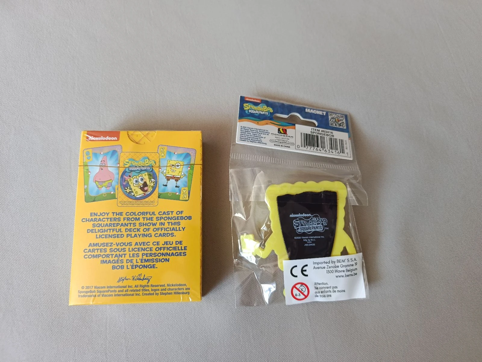 SpongeBob Lot | New | Card Game + 3D Magnet | Spongebob – photo 2